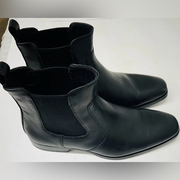 ALIPASINM Mens Dress Boots Leather Chelsea Boots for Men Size 8.5 Black.R14 - Picture 6 of 9
